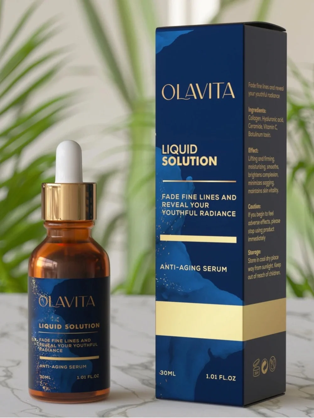 OLAVITA Liquid Solution Anti-Aging Serum - 1.01 oz